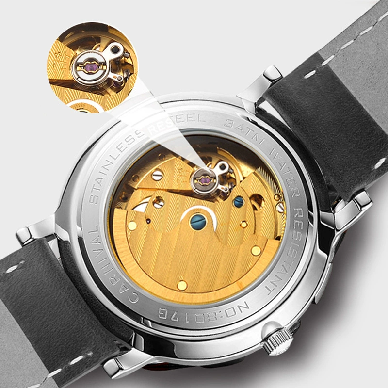 Carnival Men's mechanical mechanical watch, waterproof fashionable swiss watch, 2019, simple and elegant design, fully automatic