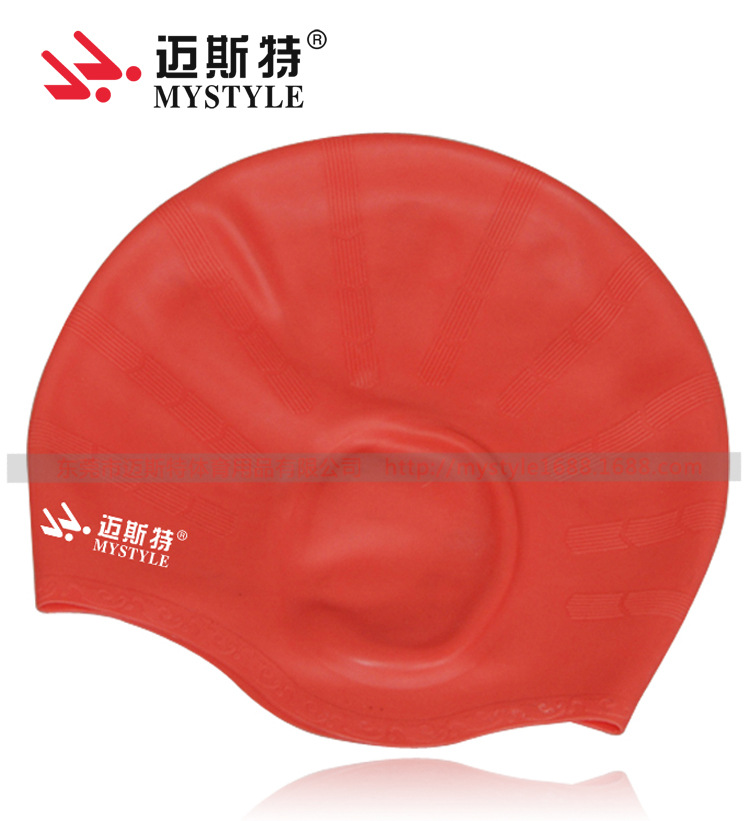 Amazon protección del oído gorro de natación no-apretando la cabeza a prueba de agua cómodo cuidado del cabello hombres y mujeres adultos Pelo Largo de silicona natación tapa de protección del oído