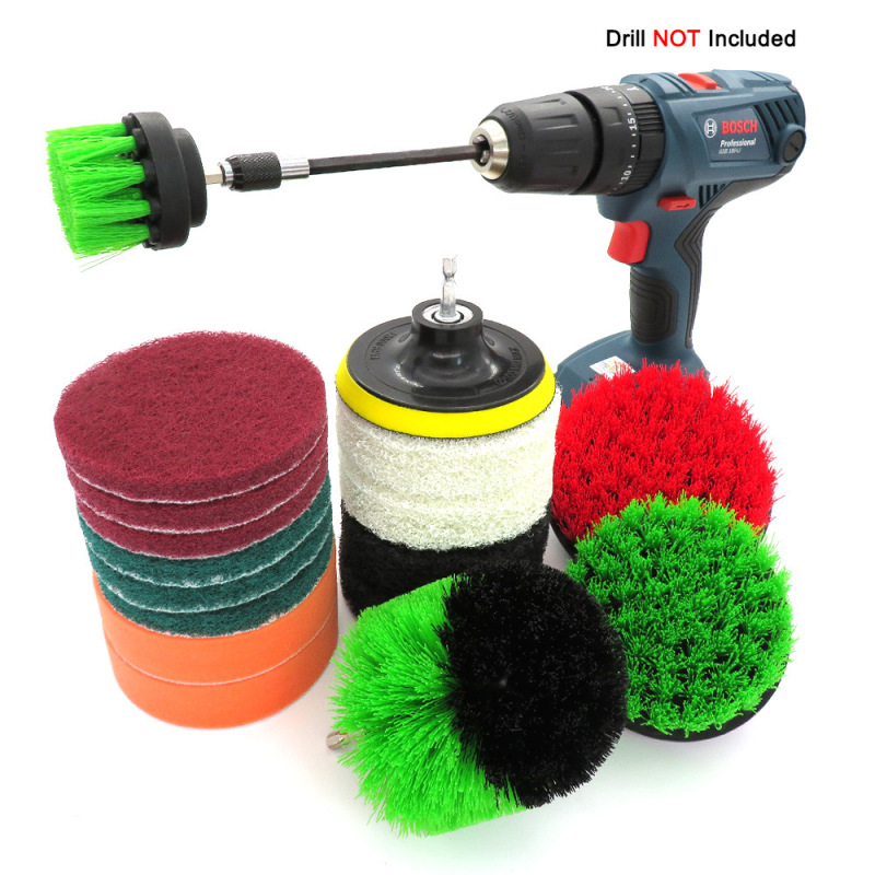 Electric drill brush 18 pieces of suit electric nylon brush kitchen gap cleaning brush car wash brush electric drill cleaning brush head Electric drill brush 18 pieces of suit electric nylon brush kitchen gap cleaning brush car wash brush electric drill cleaning brush head
