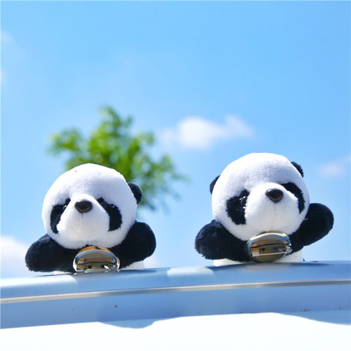 Japanese and Korean three-dimensional panda brooch, cute plush toy, small doll pendant, national treasure giant panda factory direct sale