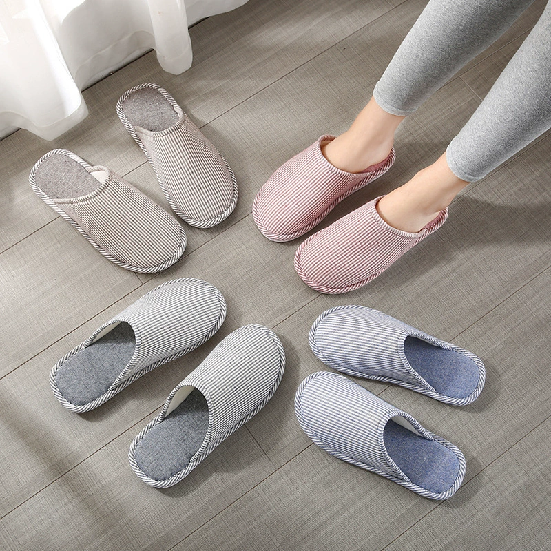 Осенне-зимняя Хлопковая Сумка для тапочек с толстой подошвой, парные домашние Нескользящие теплые домашние тапочки для мужчин и женщин, утолщенные зимние