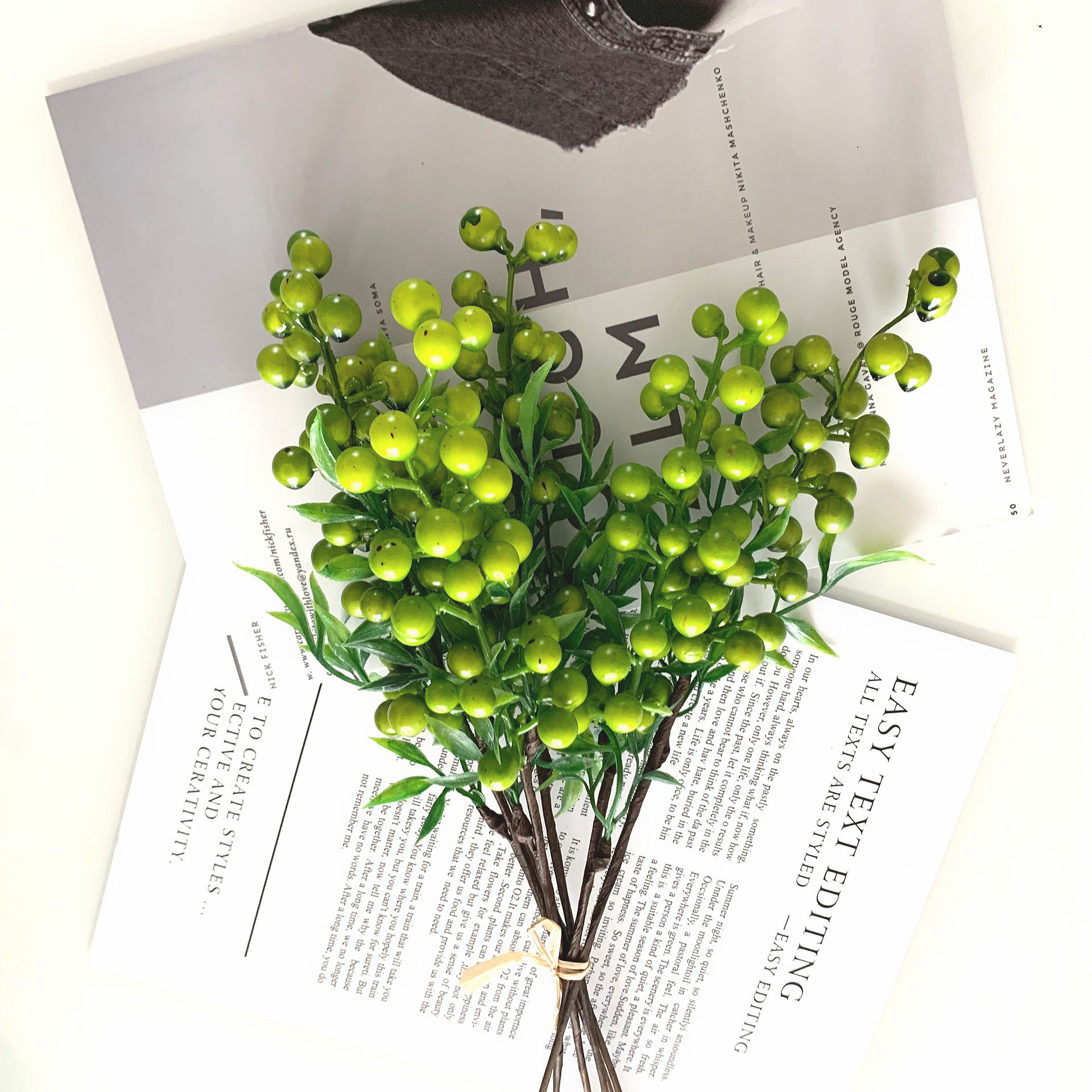 En stock suministro de alto grado de espuma de flores falsas fruta Lovesick Bean Home Design coincidencia arreglo floral Comercio exterior simulación de frutas al por mayor