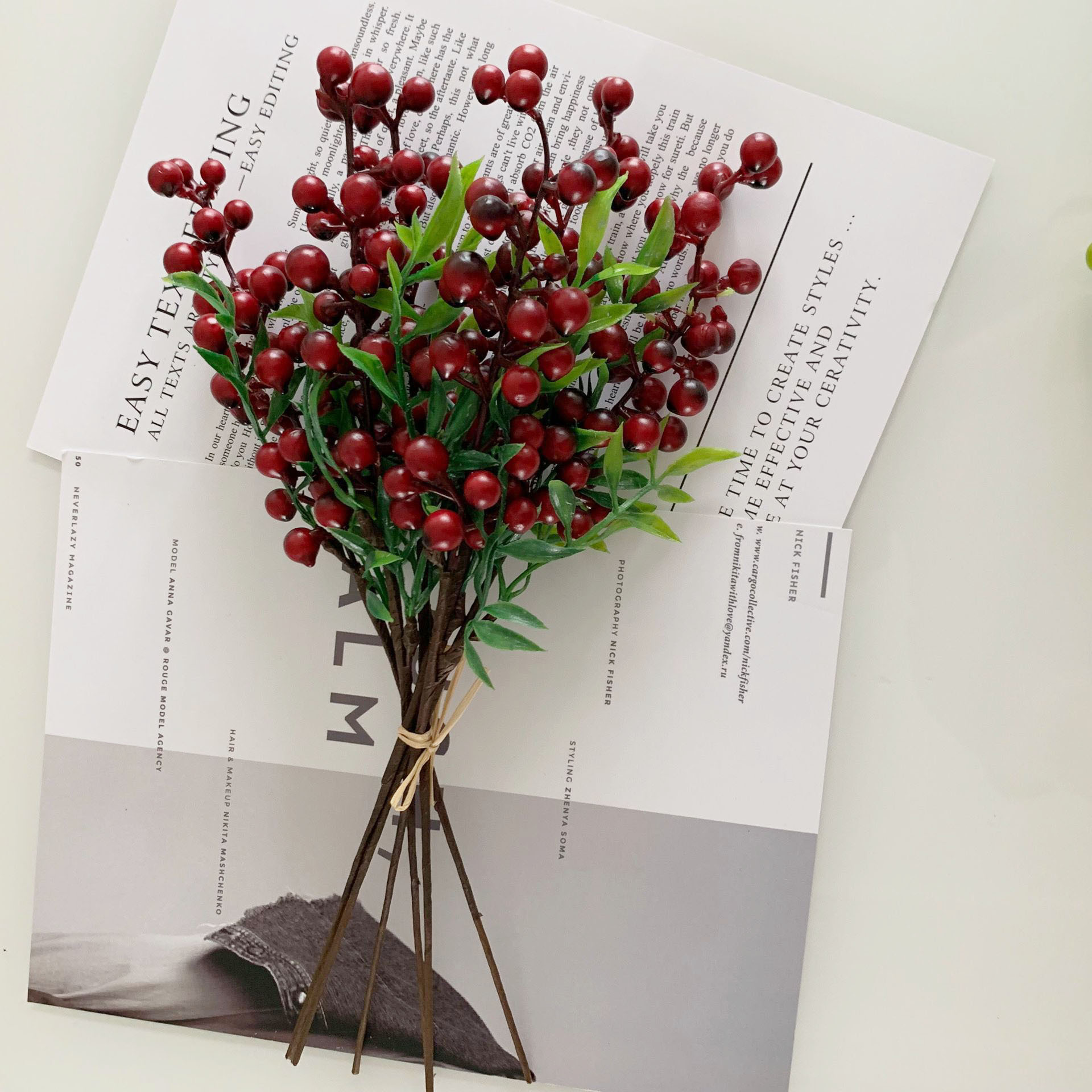 En stock suministro de alto grado de espuma de flores falsas fruta Lovesick Bean Home Design coincidencia arreglo floral Comercio exterior simulación de frutas al por mayor