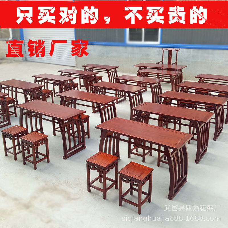 Handmade Lunch Break Chinese Studies Desk Kindergarten Calligraphy Table Solid Wood Children's Desk School Art Desk and Chair