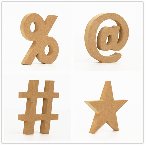 Wooden English Letter and Number Ornaments Wholesale, Wood Craft DIY Letter Creative Decor, Direct Manufacturer Sales