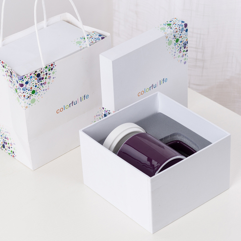 Taza de cerámica de té original Taza de té de flores Taza de marca con tapa Taza de agua Taza de oficina impresa publicitaria LOGO