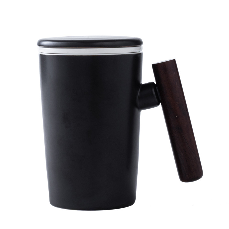 Taza de cerámica de madera original taza de café taza de taza de agua taza de oficina caja de regalo LOGO impresa