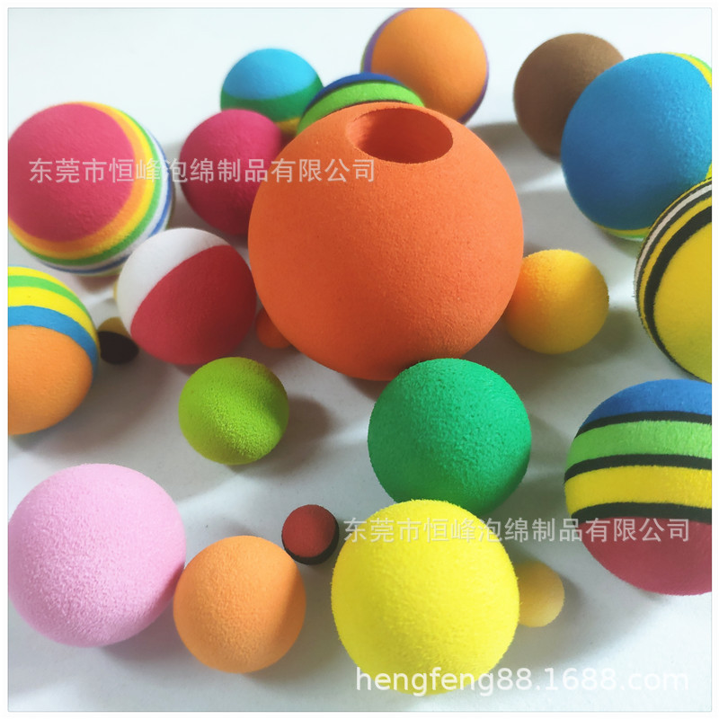 EVA实心彩色小球儿童泡绵弹力球泡沫射弹子弹球玩具软球 批发