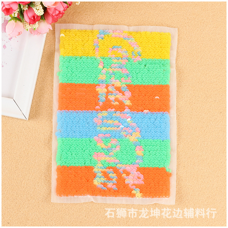 亮片绣布贴牛仔外套装饰贴花时尚补丁贴个性大号珠片贴布熨烫补洞