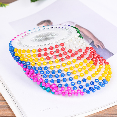 Factory direct sales color white positioning bead needles pearl pins handmade needles jewelry fixed needles pearlescent needles