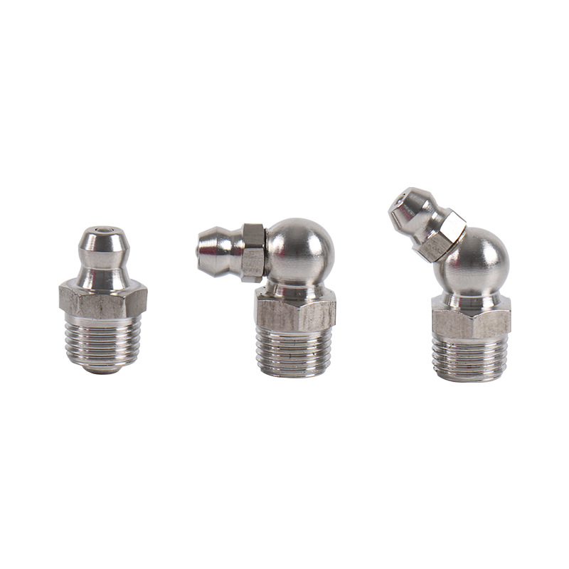 Boquilla de engrase niquelada estándar nacional, accesorios para cabezal de pistola de engrase M6M8M10, portátil, específicamente para reparación de automóviles.