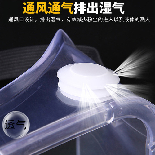 Four-bead goggles, labor protection glasses, goggles, transparent, anti-fog, anti-splash, impact, welding experiment safety protective glasses