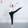 Red dance shoes thin cotton female adult dance tight short -sleeved shirt practice dance dancing cross -sliming group service 3844