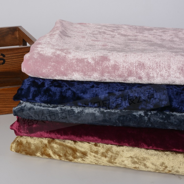 厂家现货直销时尚 冰花绒布纬编金钻绒30多色可选糖袋子面料