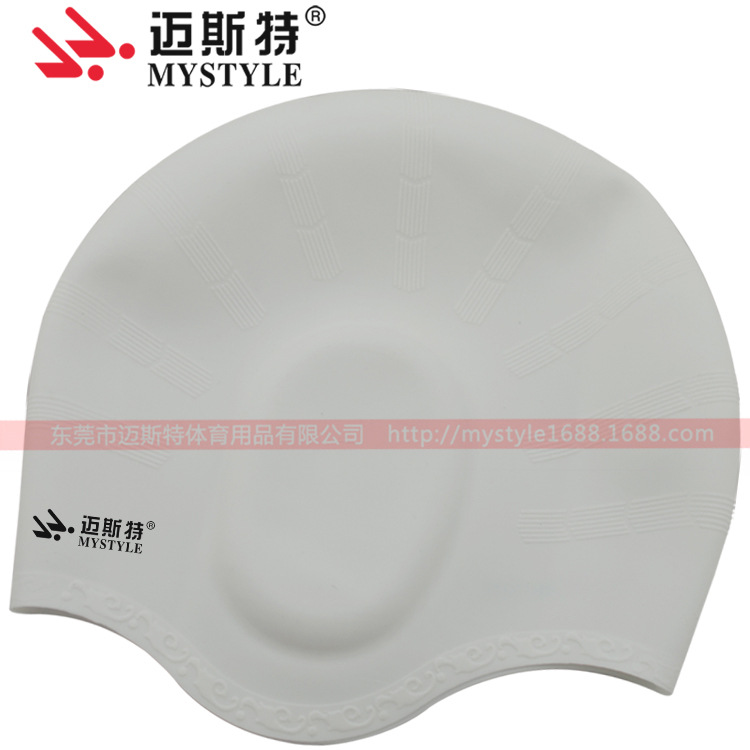 Amazon protección del oído gorro de natación no-apretando la cabeza a prueba de agua cómodo cuidado del cabello hombres y mujeres adultos Pelo Largo de silicona natación tapa de protección del oído