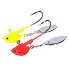 Weihé 6g/10g/12g/14g Submerged Fish Shaped Lead Head Jig Lure Soft Bait Hook Single Hook Sea Fishing Bait Soft Hook