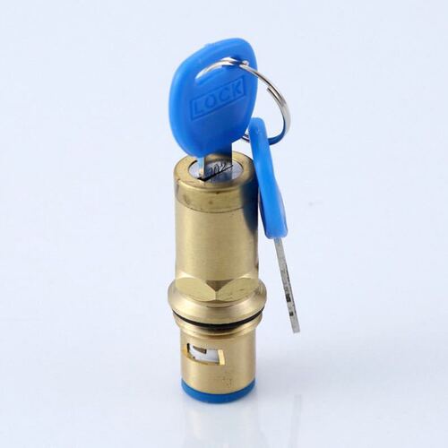 Faucet valve core with key faucet core outdoor anti-theft lock faucet core iron four-corner key accessories valve core