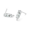 Earrings, zirconium, accessory handmade, silver 925 sample, wholesale