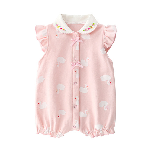 Baby Girl Summer Outfit Pack Nappies Dress Princess Summer Onesie 0 Months Short Sleeve Pajama Air Conditioning Suit