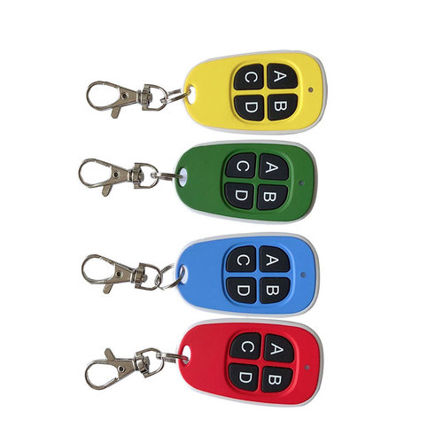 Wireless Copy Remote Control, 4-Button Garage Door Remote, Drive Gate Electric Door Copy Remote 433MHz