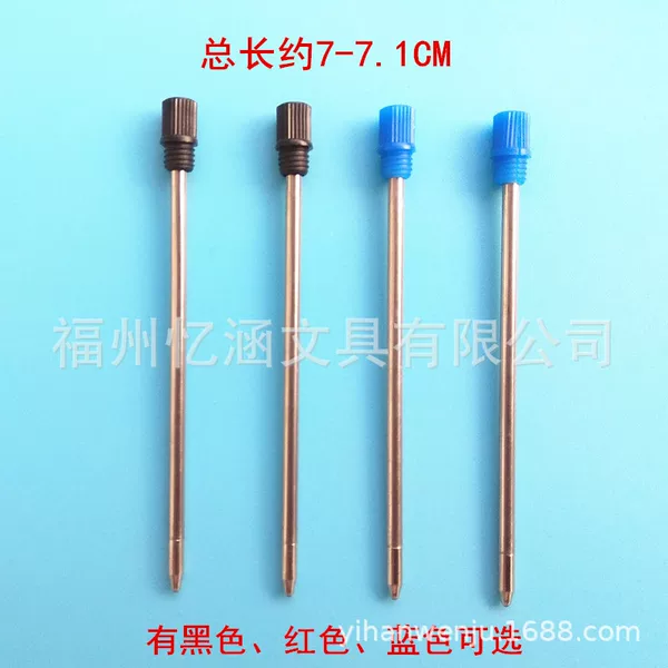 Crystal ballpoint pen core 70mm short pen core blue black red small pen core 7cm metal rhinestone neutral pen core wholesale