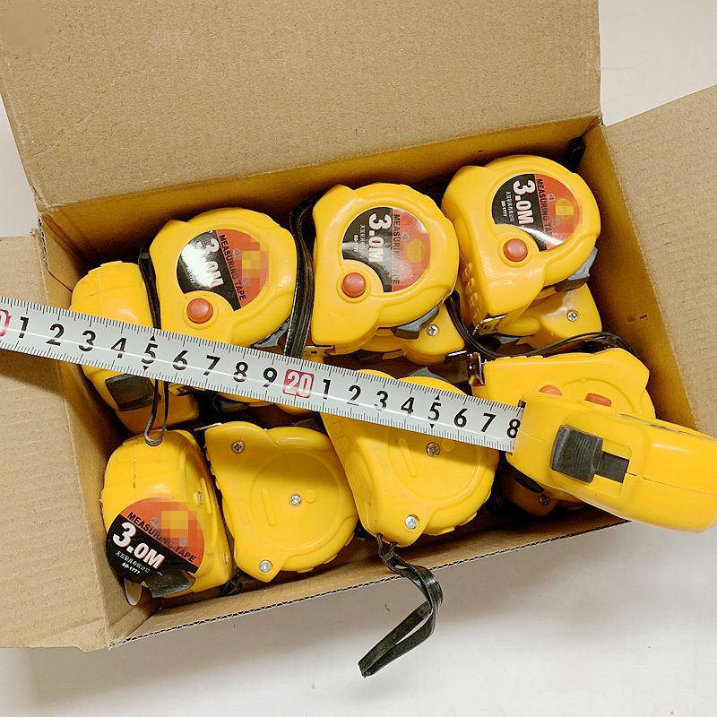 批发3米钢卷尺 家用卷尺 自动尺子 两元店货源临沂小商品地摊批发