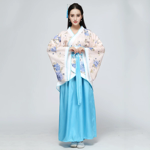 Blue flower and blue skirt