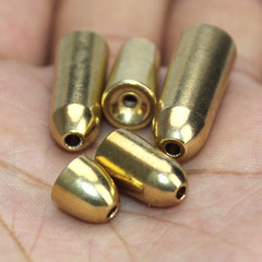 Weihe manufacturer beveled bullet copper beveled copper pendant 1.8g 3.5g 5g 7g 10g fishing accessories wholesale