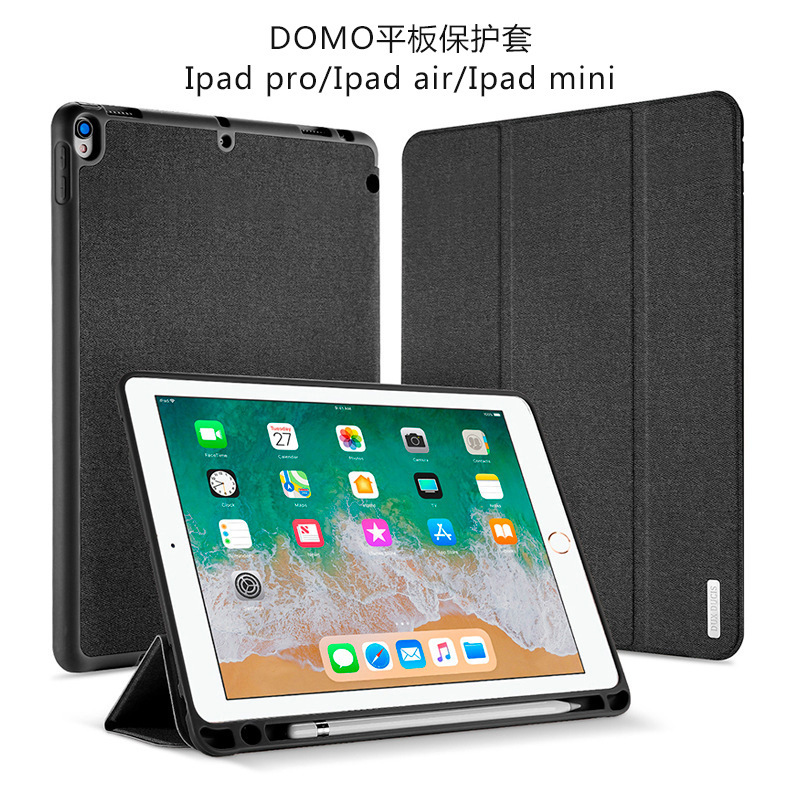 Suitable for iPad Mini7 Tablet Protective Case 12.9inch Anti-Fall Leather Case Air3 Pen Slot 9.7 Stand Sleep Mode Wholesale