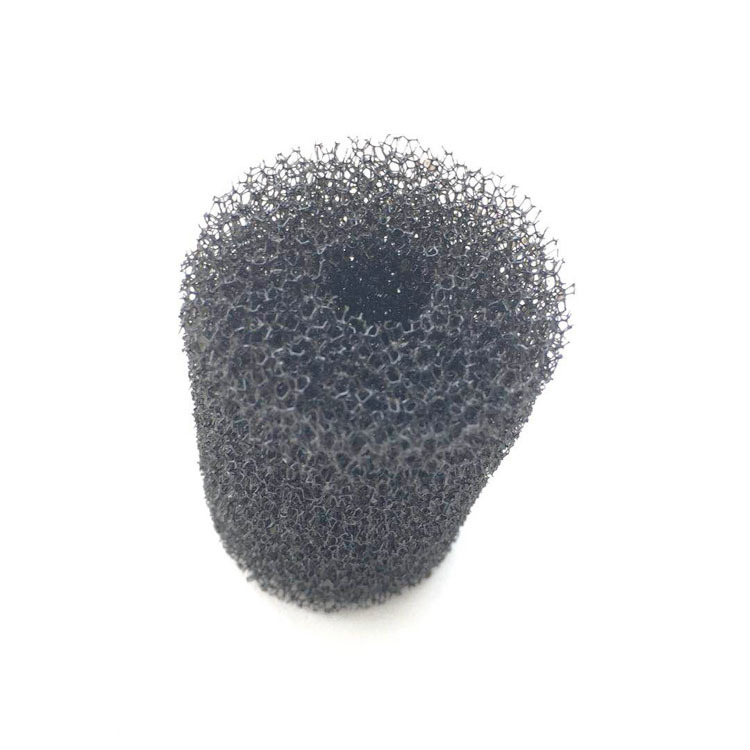 批黑色中粗孔过滤海绵管状滤材 污水处理聚氨酯滤垫 空心透气滤膜