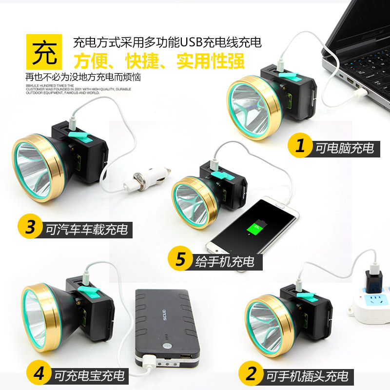 Sensor de visualización de potencia caliente transfronteriza faro anillo de oro taza de luz faro de pesca luz azul claro amarillo tiro largo