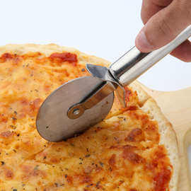 跨境热卖不锈钢披萨刀厨房小工具pizzaVN介器饼比萨刀烘焙用品