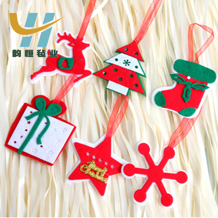 厂家供应毛毡装饰品 圣诞节礼品挂件 圣诞树装饰品