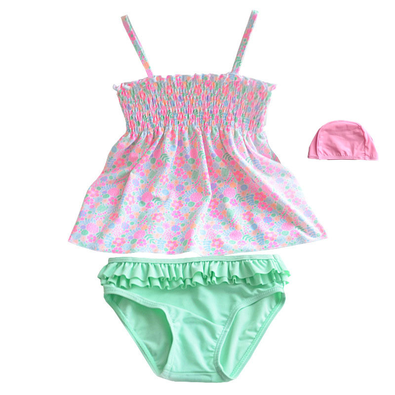 Children's swimwear, swimming cap, cute set, 3 pieces, princess style 4
