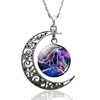 Foreign trade explosion 12 constellation necklace silver animal starry sky sky time gem crescent pendant supply supply of spot spot wholesale