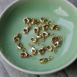 14K包金配件保色弹簧扣龙虾扣手链项链链接扣diy手工饰品配件材料