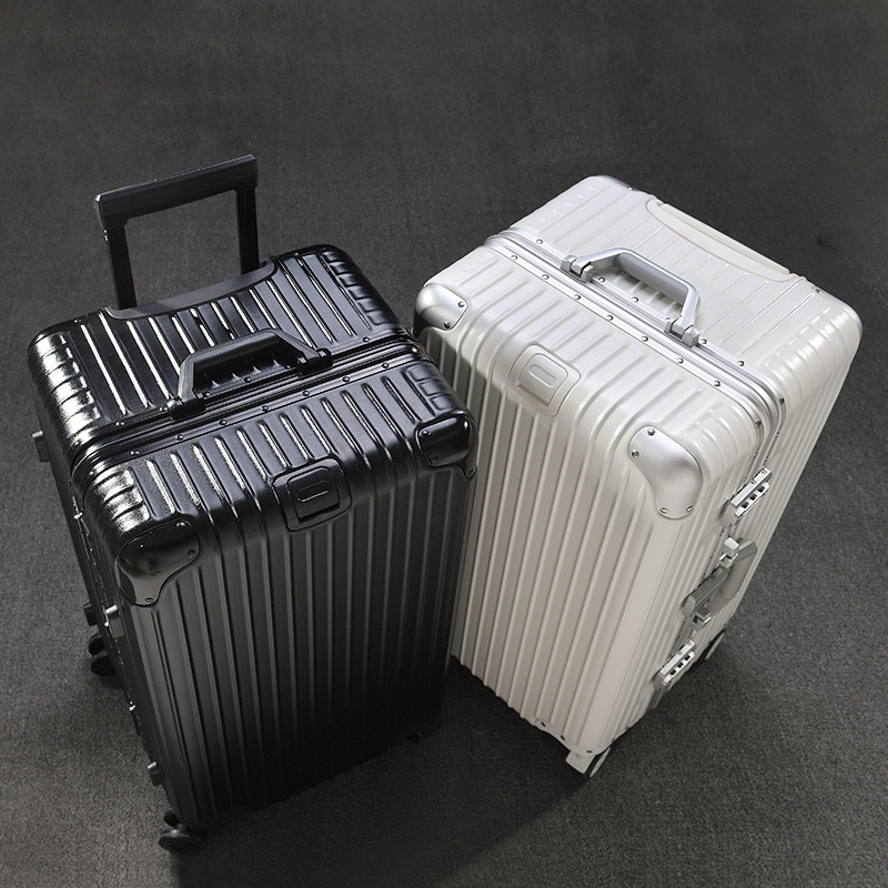 Thickened aluminum frame trolley case wi...