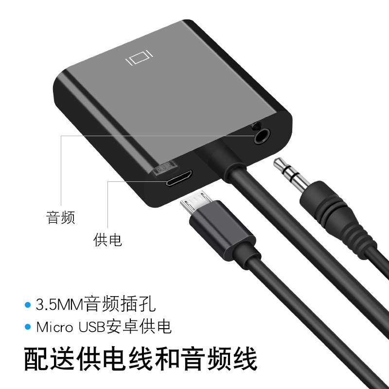 HDMI 1080p a la ayuda del cable del VGA HDMI al cable del adaptador del VGA HDMI al VGA con el cable audio