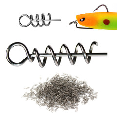 Wheeler Lure Accessories Spring Pin Soft Baits, Crank Hook Lead Head Soft Baits, Pin Fishing Gear