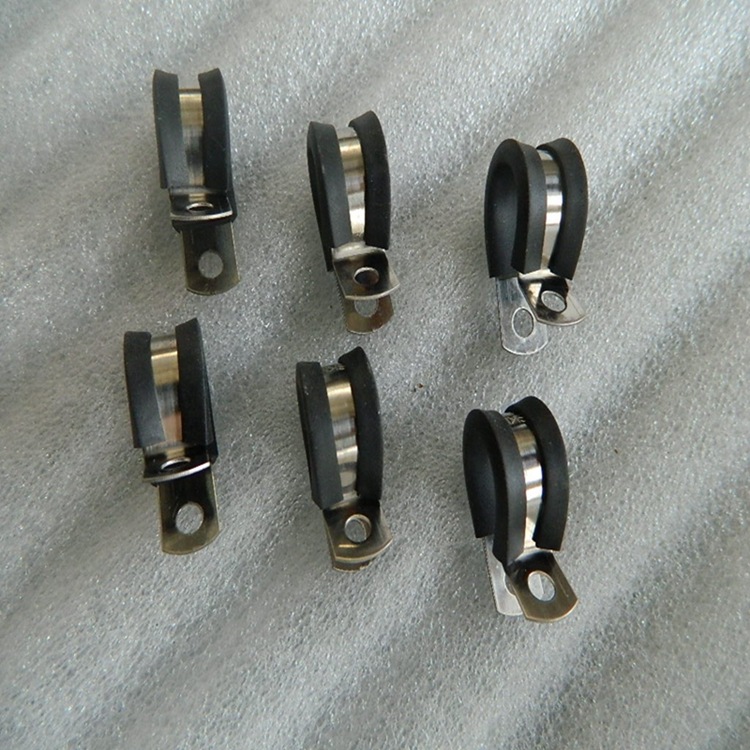 福莱通304不锈钢包胶管夹 线束线缆紧固夹生产厂家