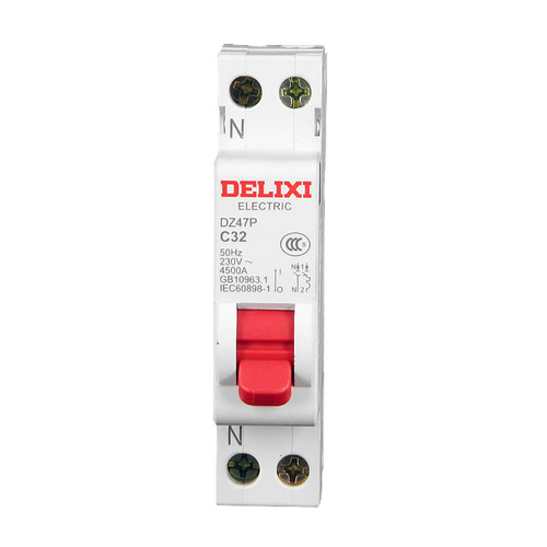 Delixi DZ47P double in and double out 1P+N circuit breaker household air switch 16A 25A 32A 40a air switch