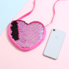 Cartoon cute children's bag, one-shoulder bag, nail sequins heart shaped, wallet