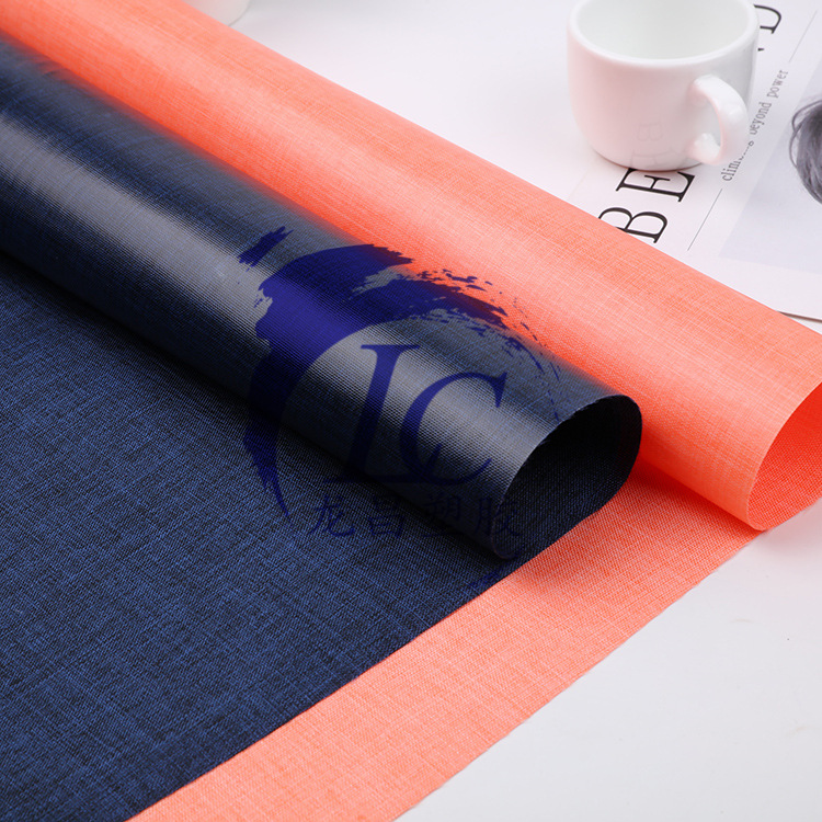 皮革龙昌塑胶300D阳离子涂层布透明pvc箱包户外用品人造革透明PVC