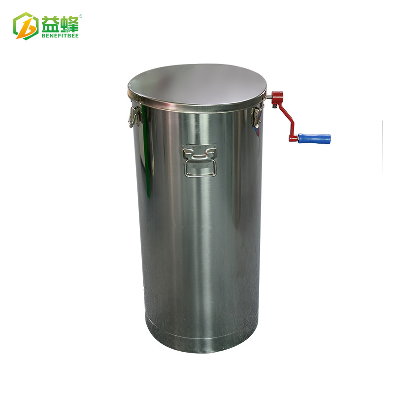 新款2框手动不锈钢摇蜜机 无缝平盖 流蜜离心机甩蜜打糖 益蜂蜂业