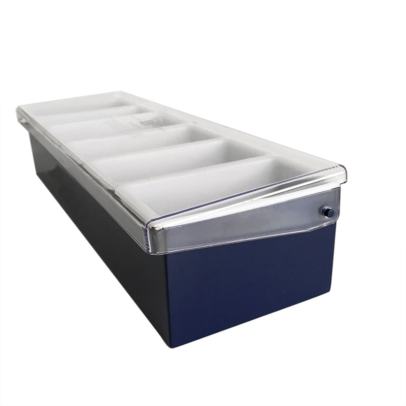 Caja de fruta de acero inoxidable para Bar nueva caja de fruta KTV de seis rejillas con tapa caja de condimento de barra