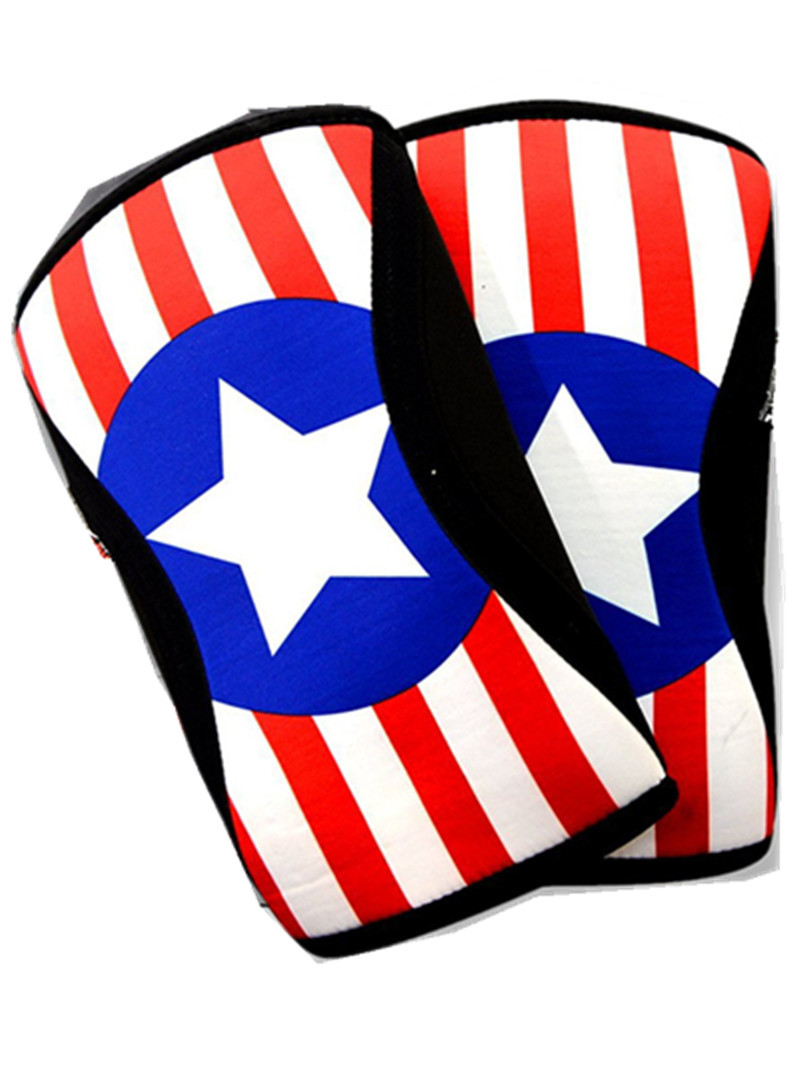 Rebonte 7MM de neopreno de levantamiento de pesas de baloncesto de béisbol almohadilla de la rodilla en cuclillas para los atletas de tracción resistente a la almohadilla de la rodilla de panal