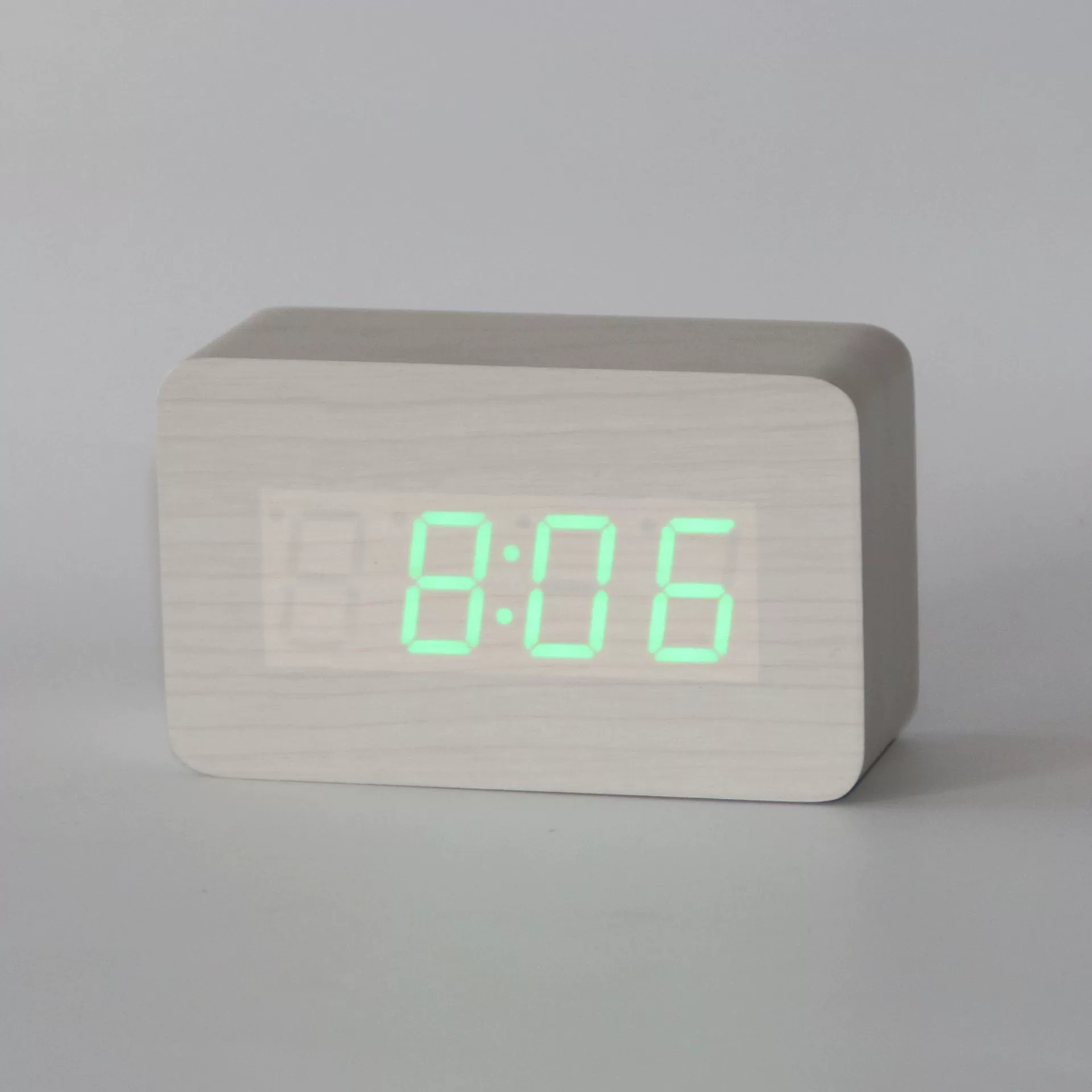 Creative electronic wooden thermometer, cute watch, Birthday gift