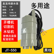 12V直流潜水泵大扬程5米1000L/H高扬程泵微型泵设备泵直式泵JT550