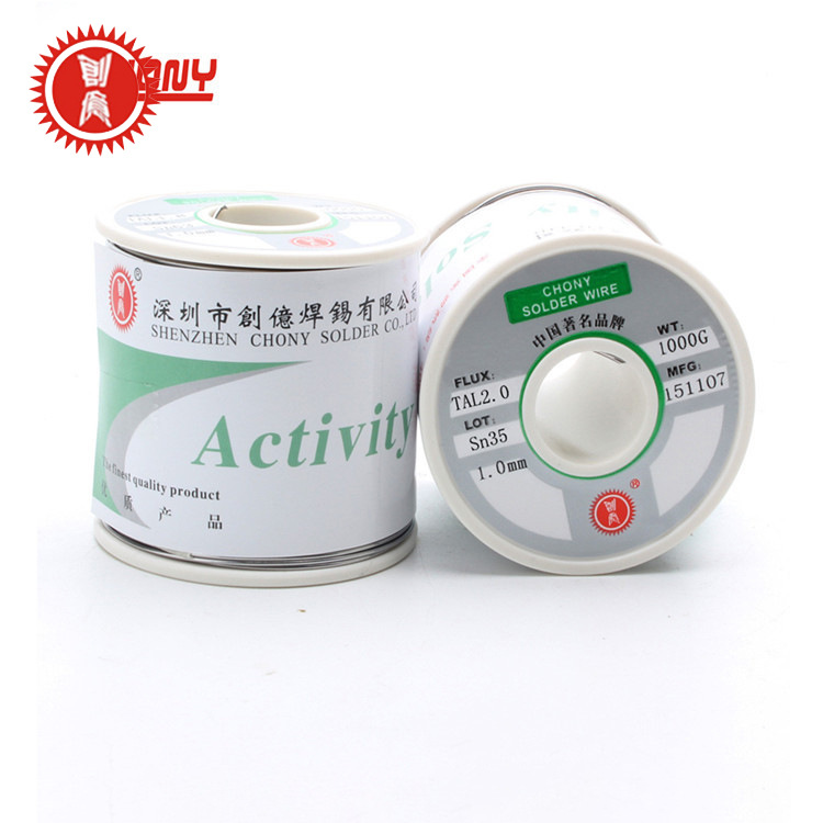 工厂直销创亿松香芯焊锡丝 35/65高纯度免清洗0.8/1.0MM 1000G/卷