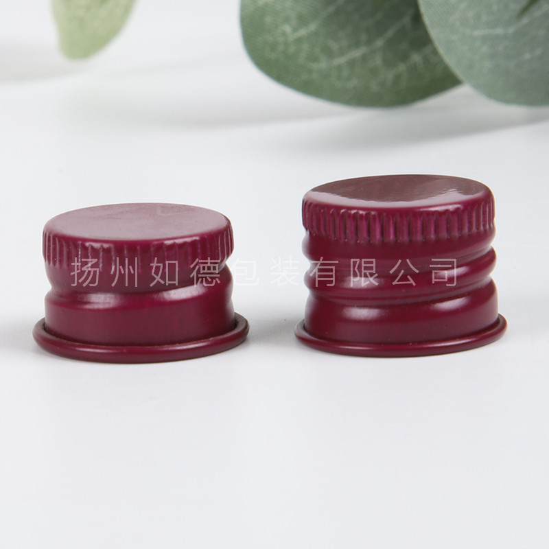 长期供应螺纹卷边铝盖螺口铝盖PET瓶瓶盖来样加 工支持定 制logo